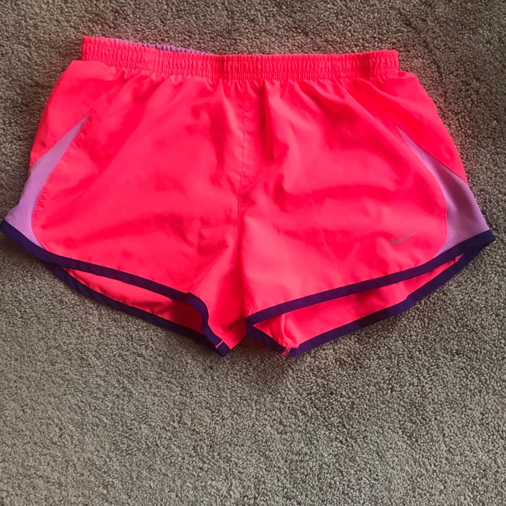 Pink and purple Nike shorts